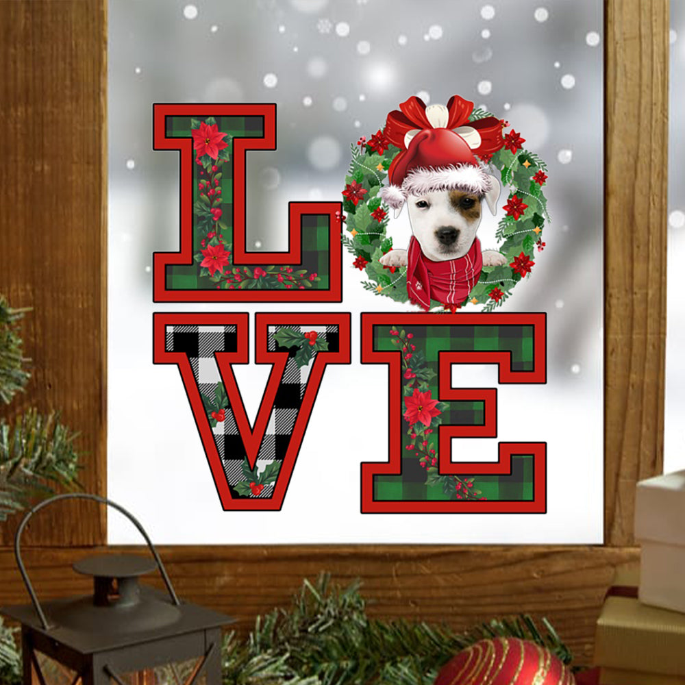Love Parson Russell Terrier Christmas Sticker