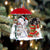 Pekingese With Snowman Christmas Ornament