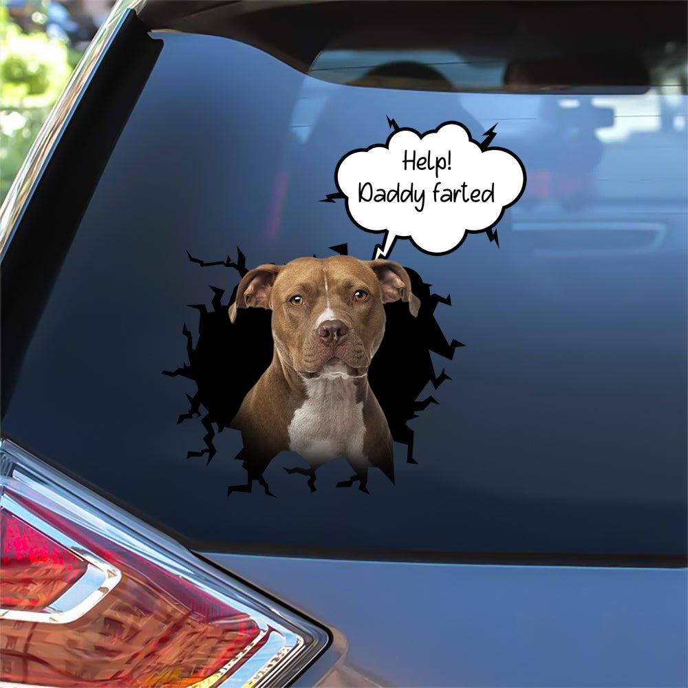 Pit-Bull Daddy Farted Funny Sticker