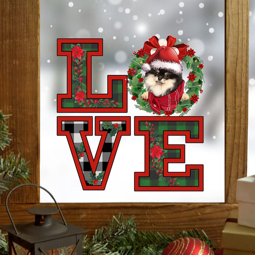 Love Pomeranian Christmas Sticker