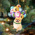 Pomeranian With Balloons Christmas Ornament