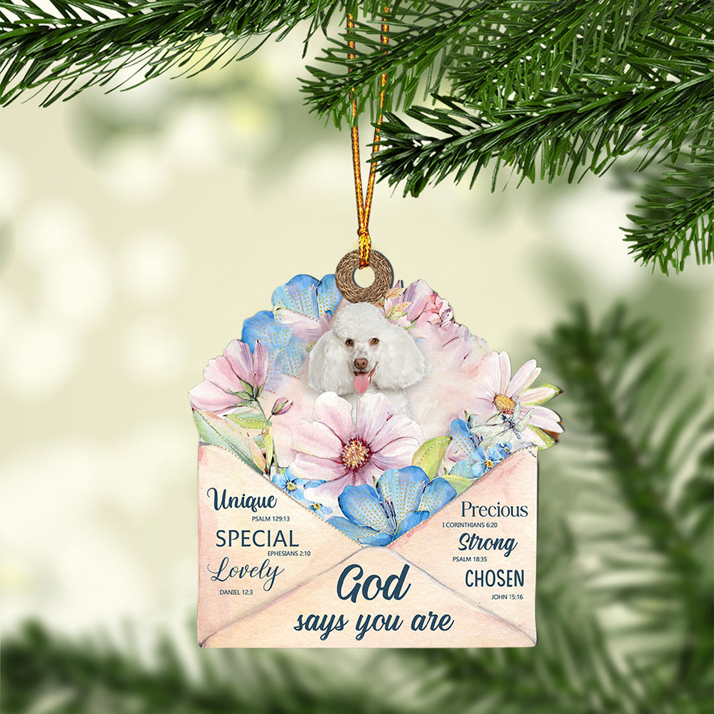 Poodle God Says You Ornament