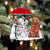 Poodle 3 With Snowman Christmas Ornament