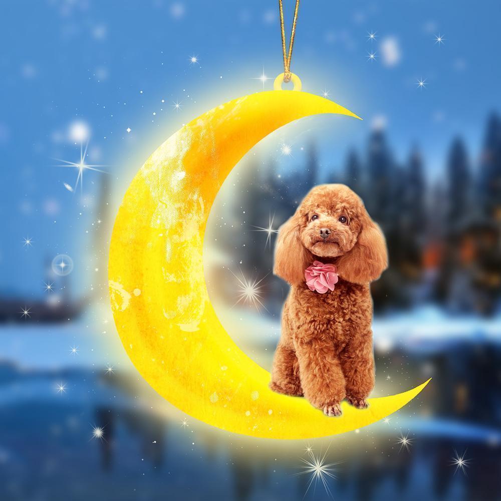 Poodle Moon double-sided decoration