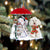 Poodle With Snowman Christmas Ornament