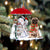 Pug 2 With Snowman Christmas Ornament