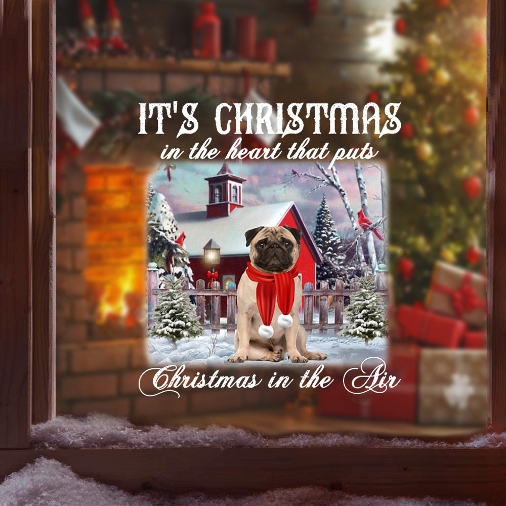 Pug It's Christmas Sticker