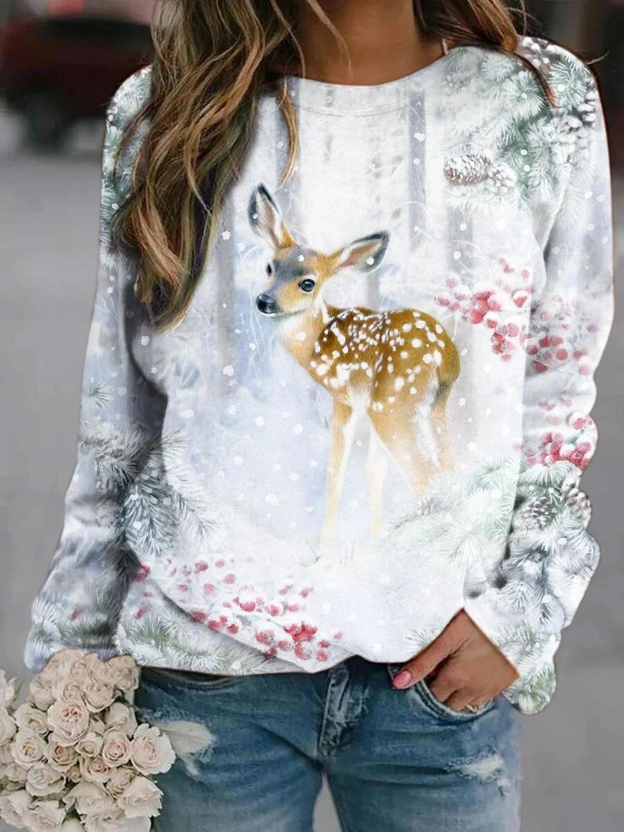 Cute Rabbit Print Sweater