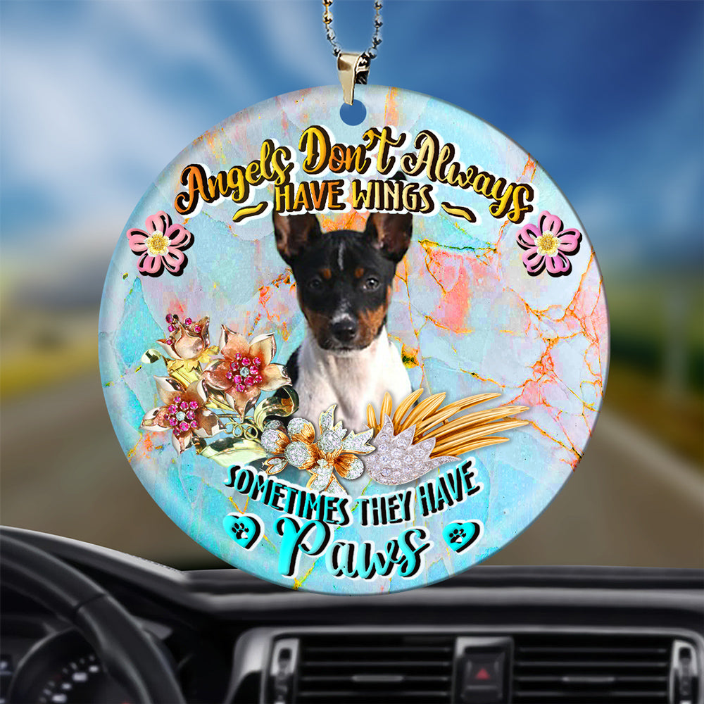 Rat Terrier Sometimes They Have Paws Ornament (porcelain)