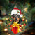 Rottweiler 2-Dogs give gifts Hanging Ornament