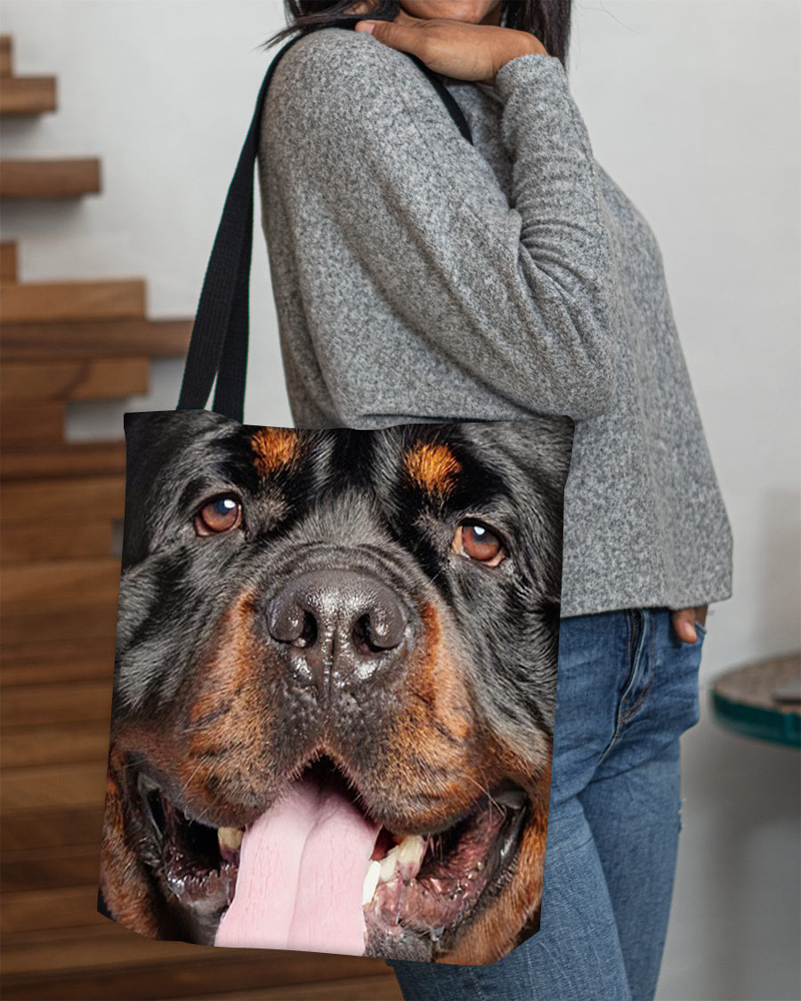 Rottweiler Face Cloth Tote Bag