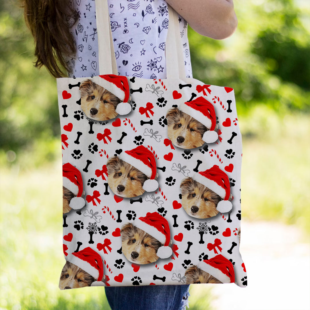 Rough-Collie All Over Print Christmas Tote Bag