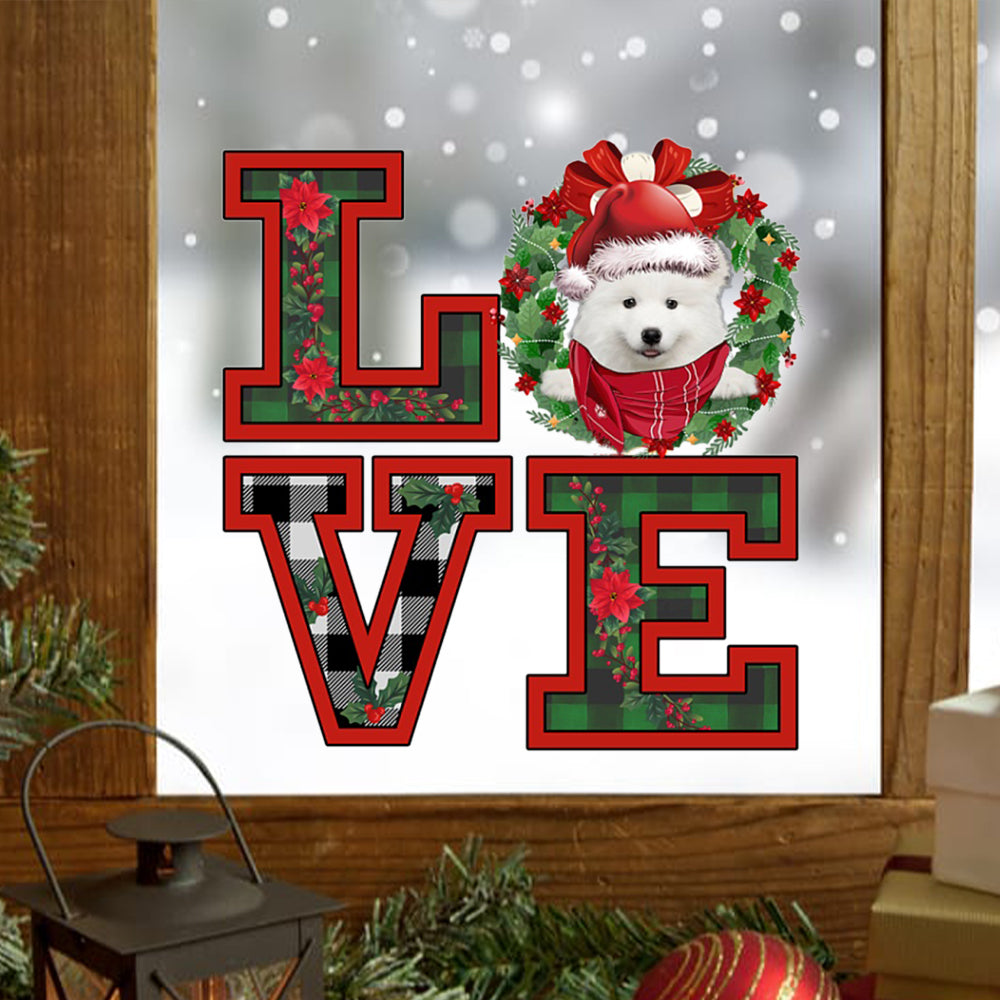 Love Samoyed Christmas Sticker
