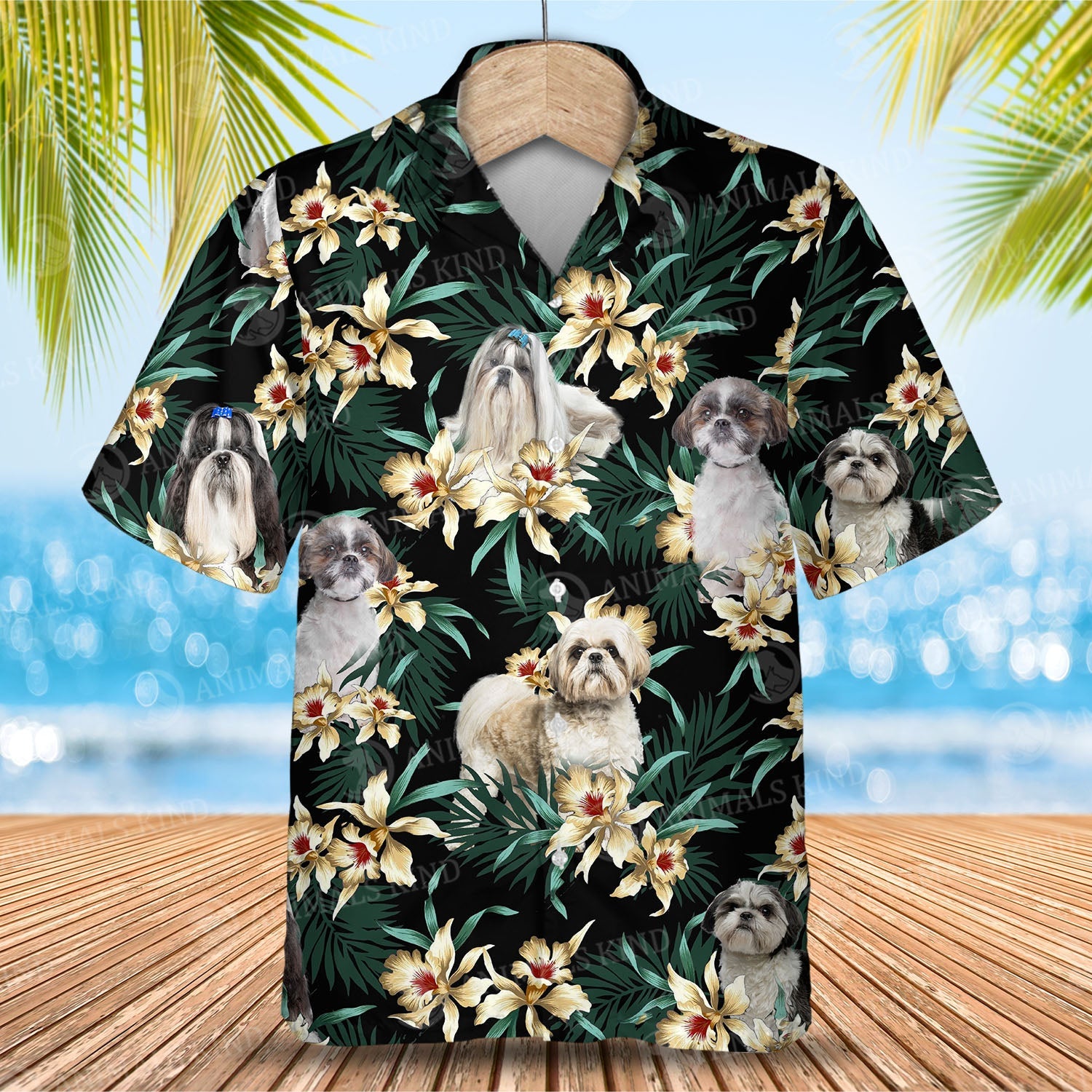 Shih Tzu Flower Hawaiian Shirt