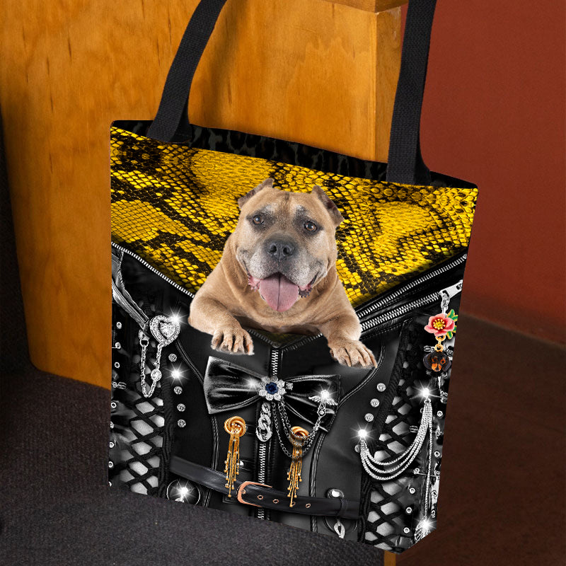 Staffordshire Bull Terrier Punk Tote Bag