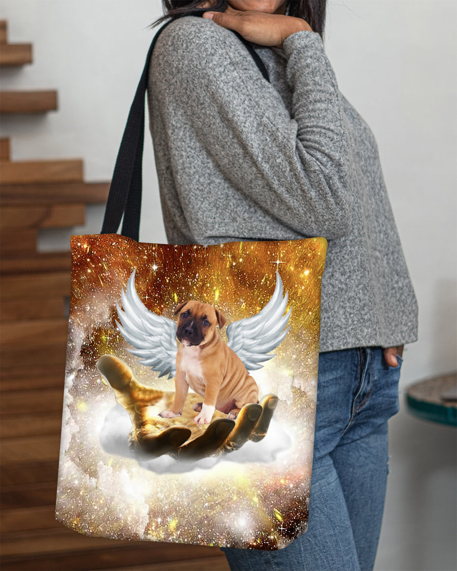 Staffordshire Bull Terrier Angel On Hand Tote Bag