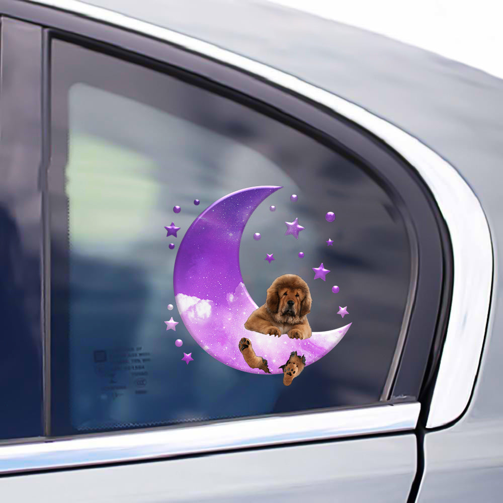 Tibetan Mastiff On The Purple Moon Sticker