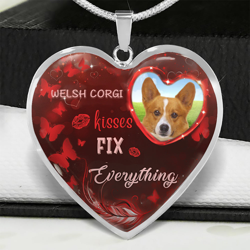 Welsh Corgi Kisses Fix Everything Necklace