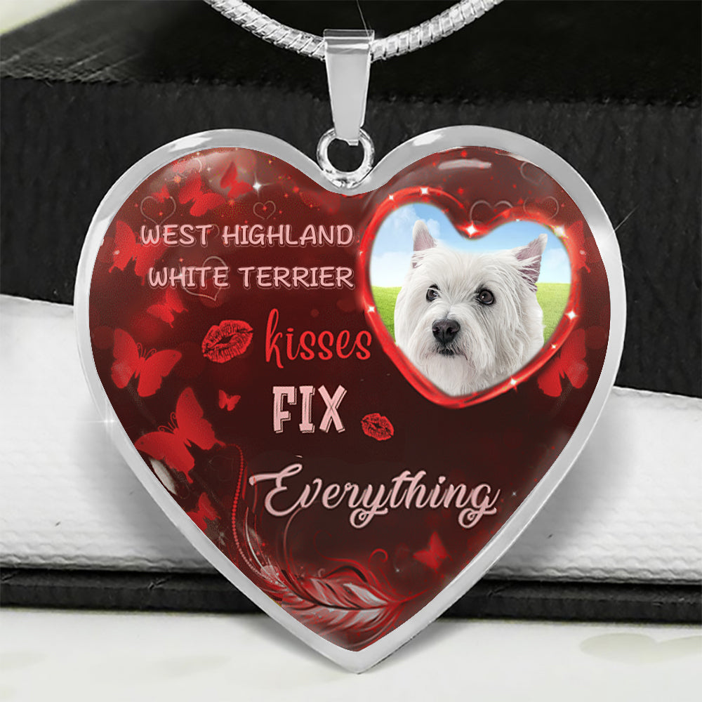 West Highland White Terrier Kisses Fix Everything Necklace