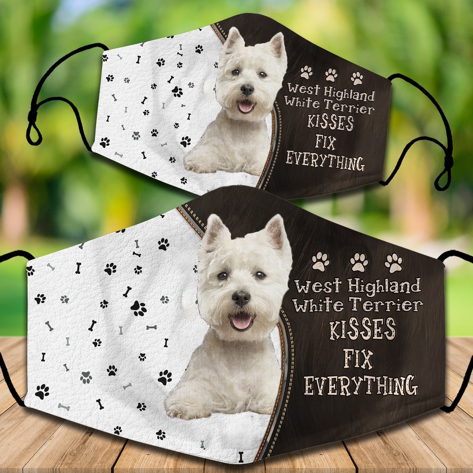 West Highland White Terrier Kisses Fix Everything Veil