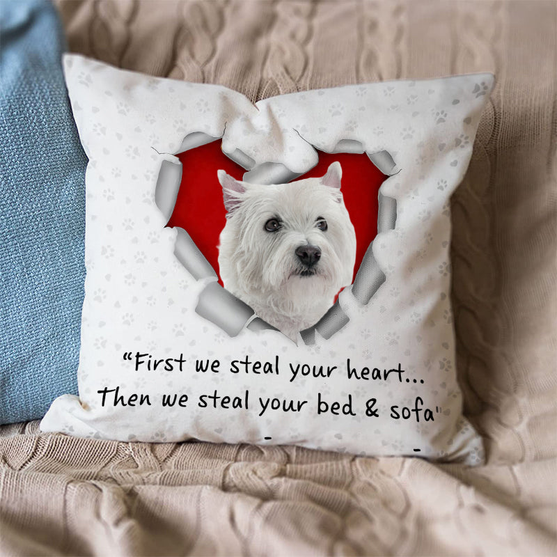 West Highland White Terrier Steal Your Heart Pillowcase