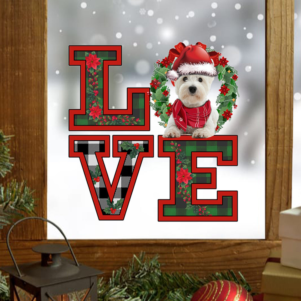 Love Westie Christmas Sticker