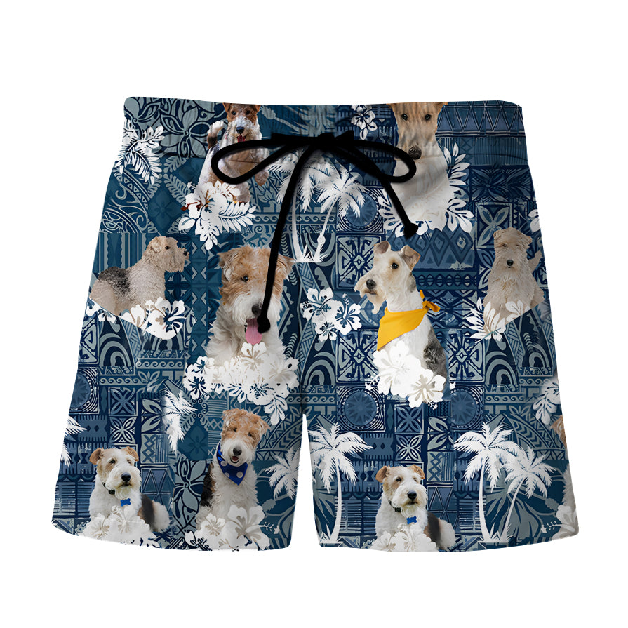 Wire Fox Terrier Hawaiian Shorts