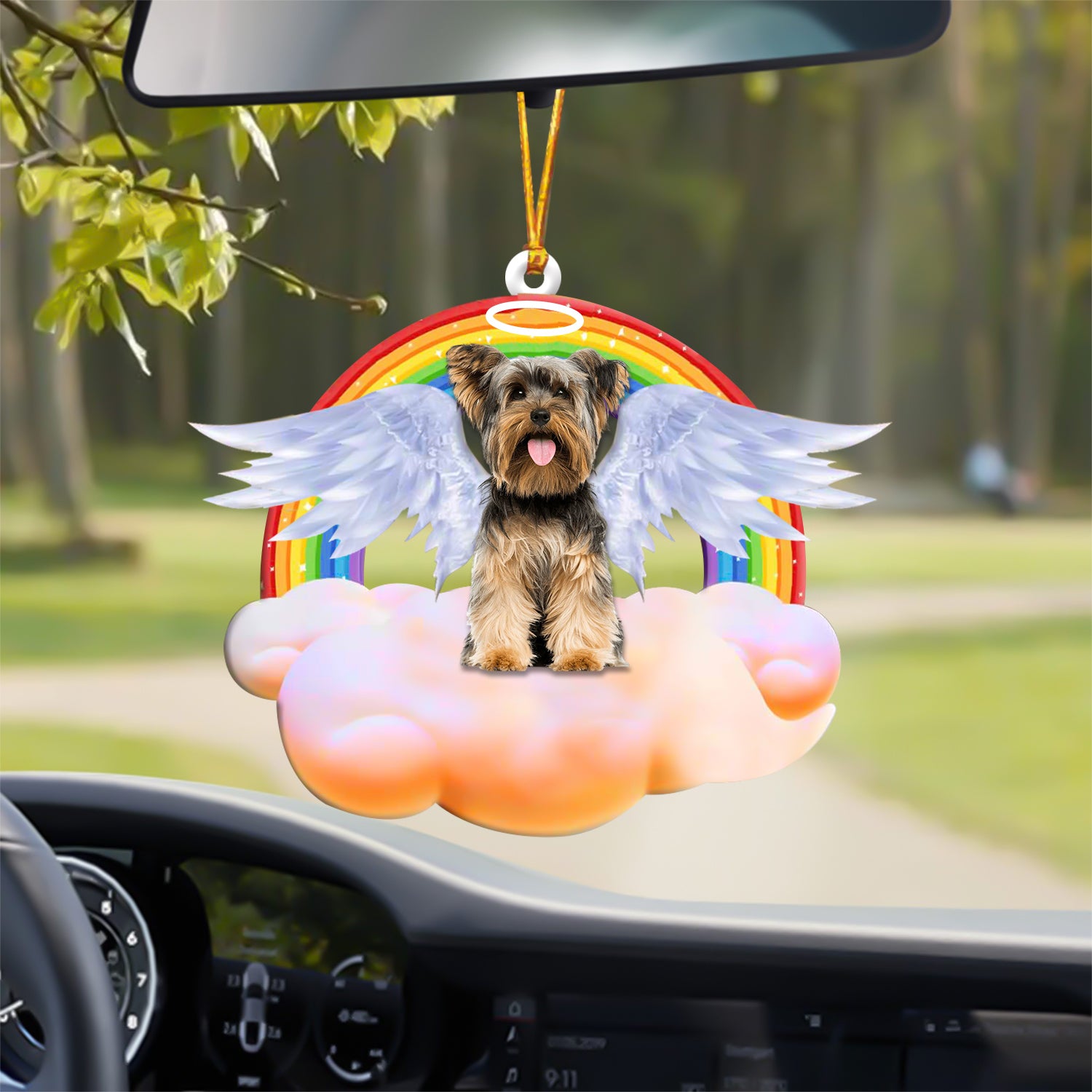 Yorkshire-Terrier With Angel Wings Memorial Ornament