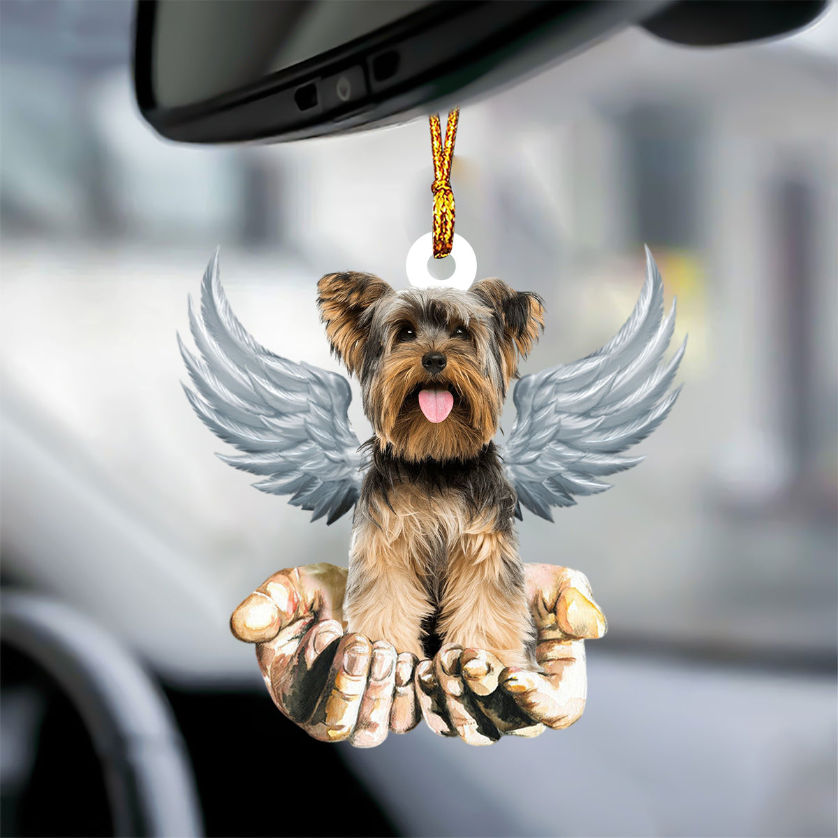 Yorkshire Terrier Angel Dog Memorial Ornament