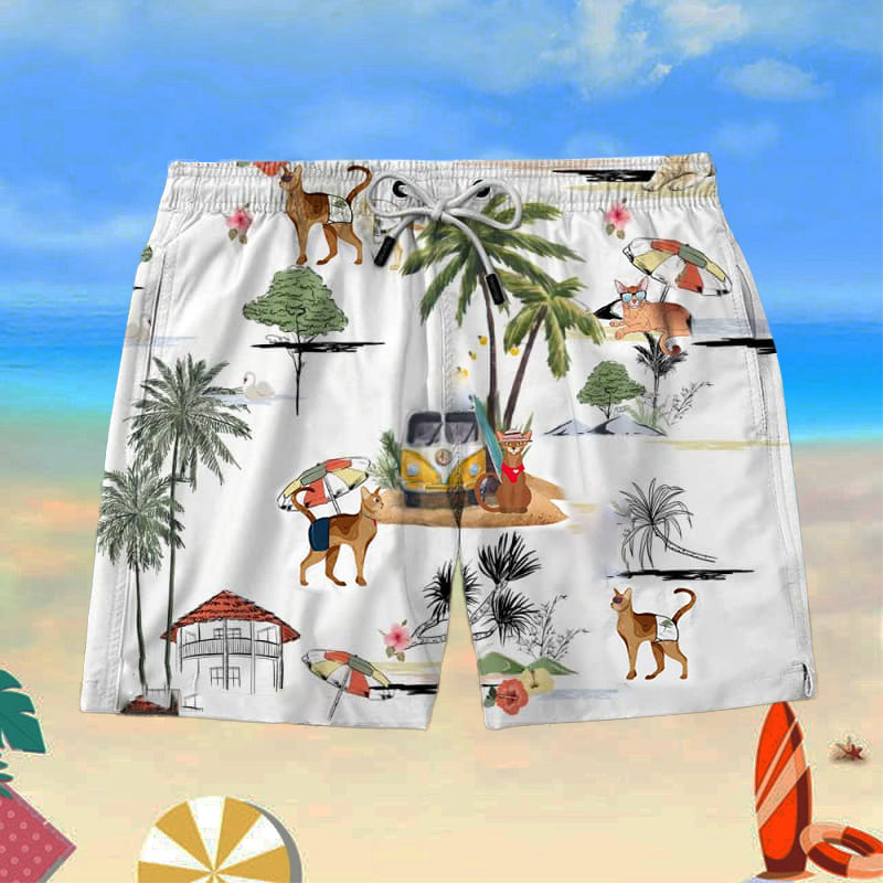 Abyssinian Cat Beach Shorts