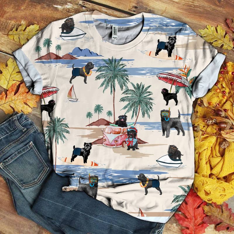 Affenpinscher Summer Beach 3D Shirt