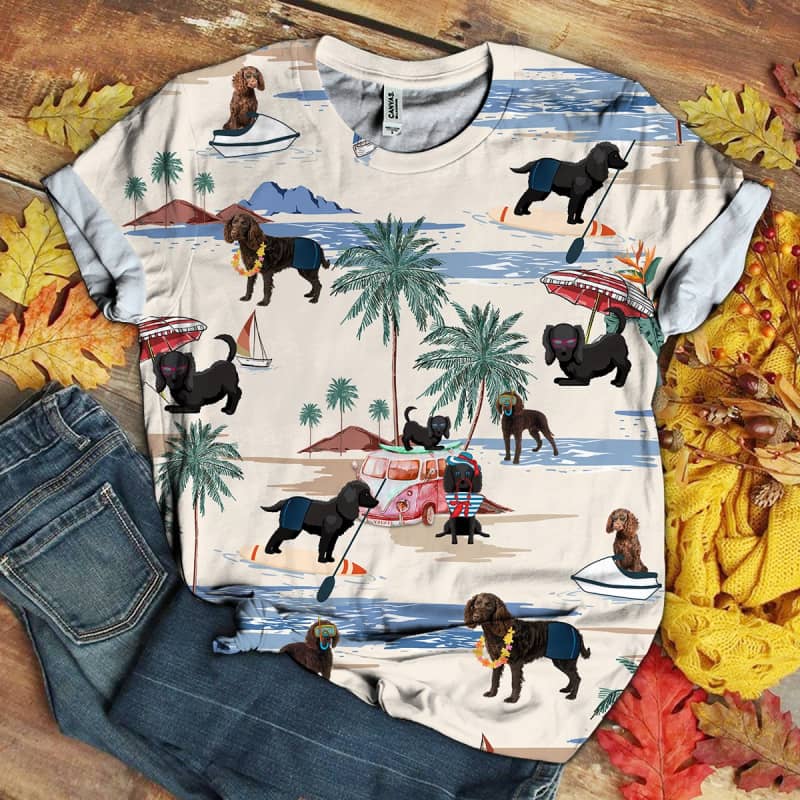 American Water Spaniel Summer Beach 3D Shirt