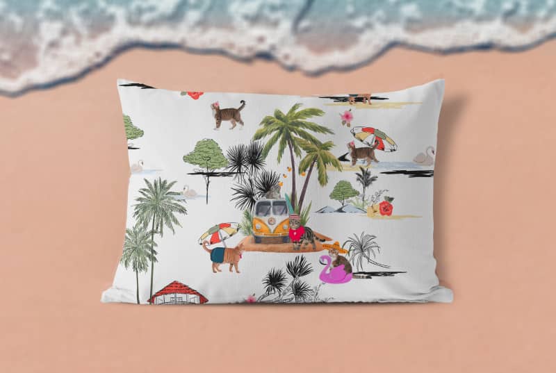 American Wirehair Beach Pillowcase - Pillow Case