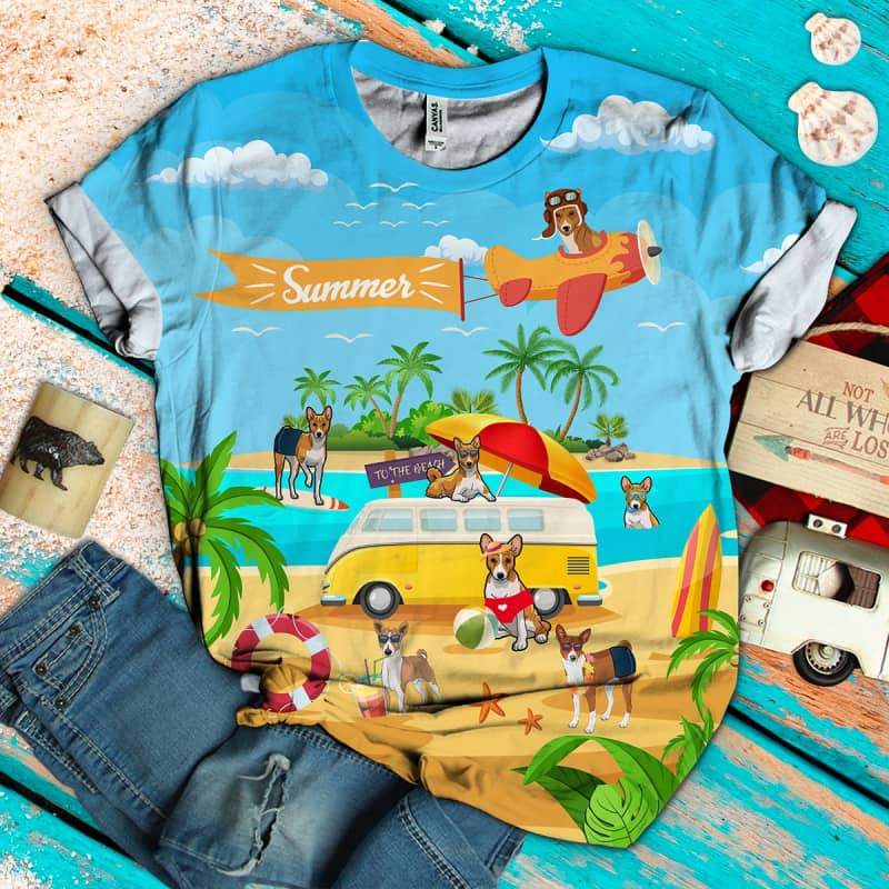 Basenji On The Beach 3D Shirt