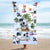 BEARDED COLLIE Summer Beach Towel