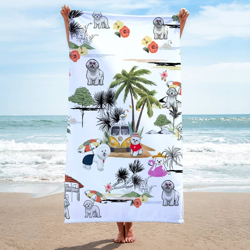 BICHON FRISE Summer Beach Towel