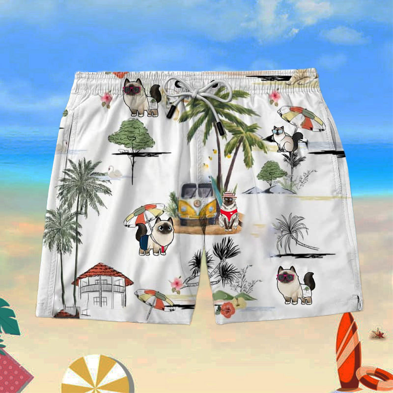 Birman Cat Beach Shorts