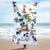 BORDER COLLIE Summer Beach Towel