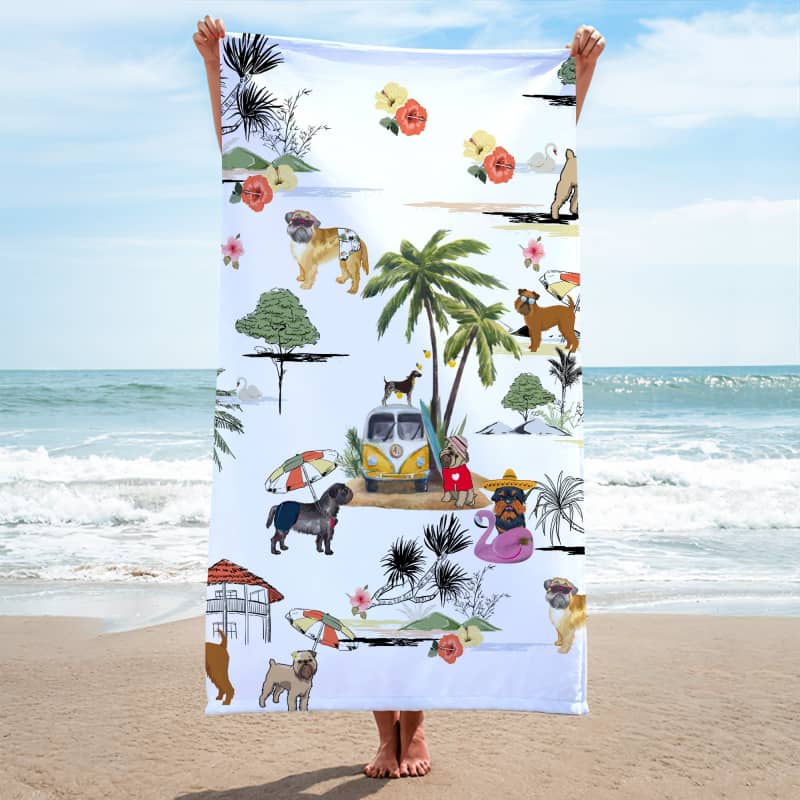 BRUSSELS GRIFFON Summer Beach Towel