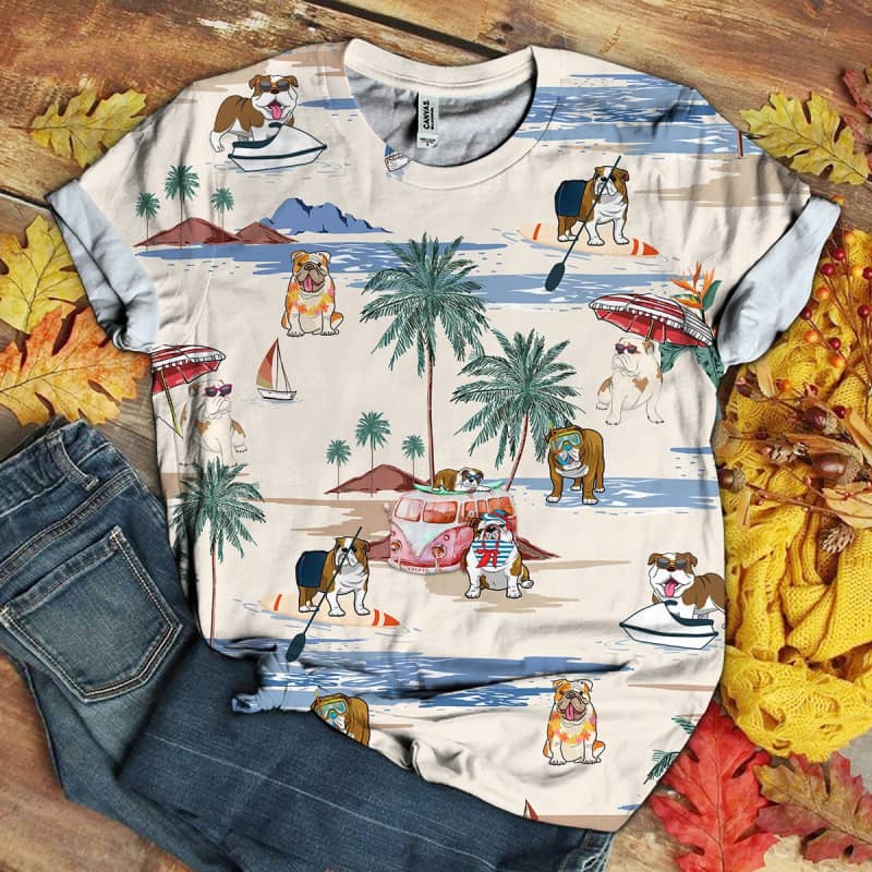 Bulldog Beach 3D Shirt