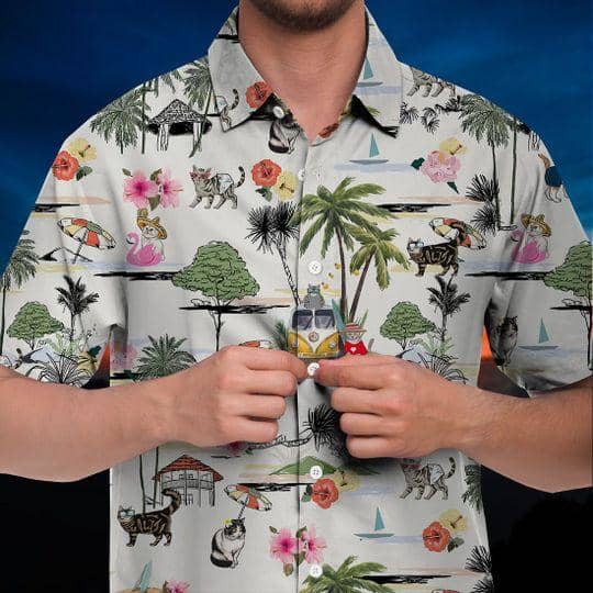 Cat Hawaiian Shirt Hawaiian Shirt Hawaii Beach Retro