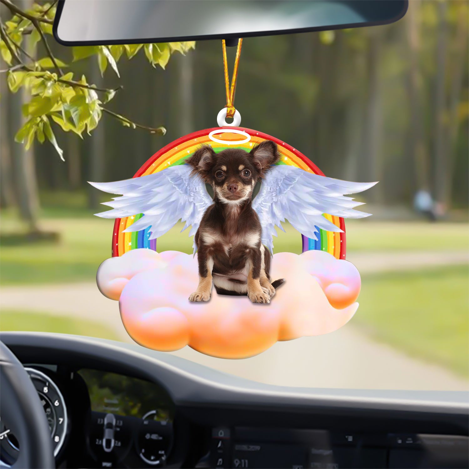 Chihuahua With Angel Wings Memorial Ornament