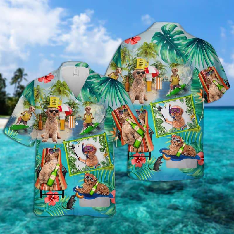 Cockapoo - Surfing Hawaiian Shirt