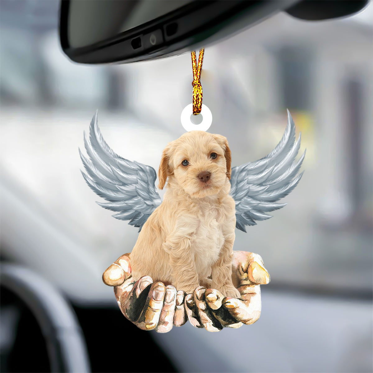 Cockapoo Angel Dog Memorial Ornament