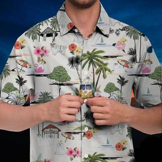 Coton de Tulear Hawaiian Shirt Hawaiian Shirt Hawaii Beach Retro