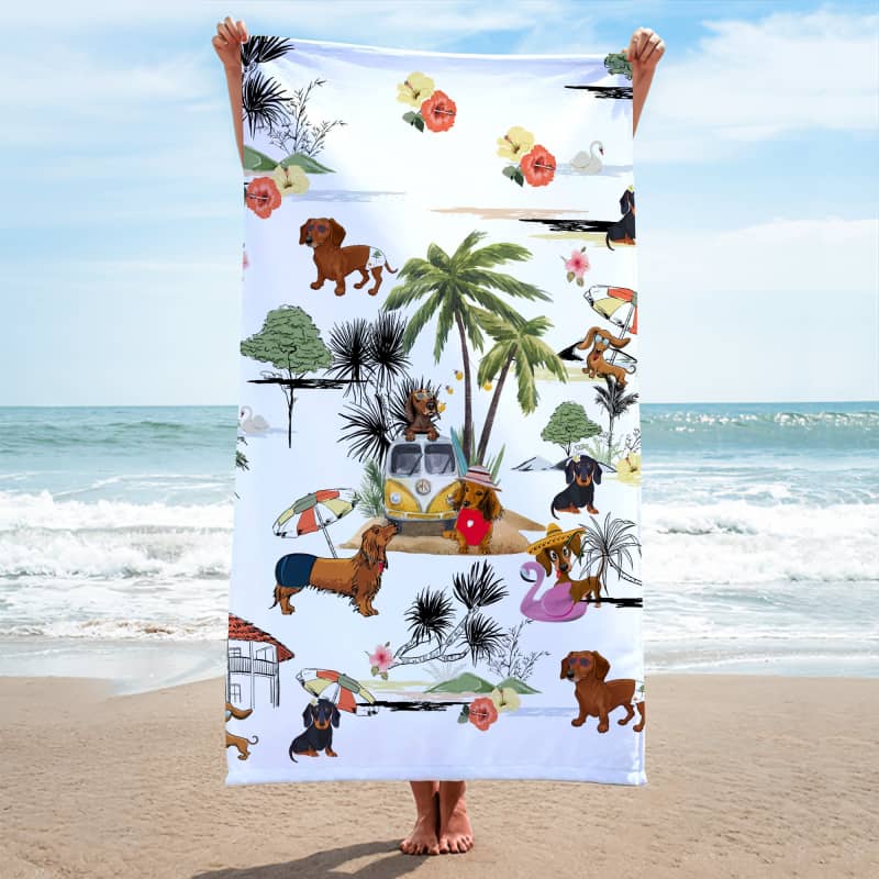 Dachshund Summer Beach Towel