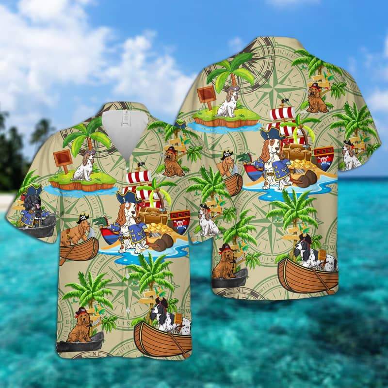 English Springer Spaniel - Pirates Hawaiian Shirt