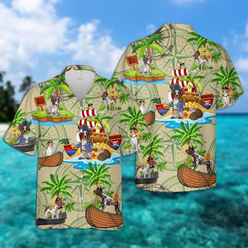 German Shorthaired Pointer - Pirates Hawaiian Shirt
