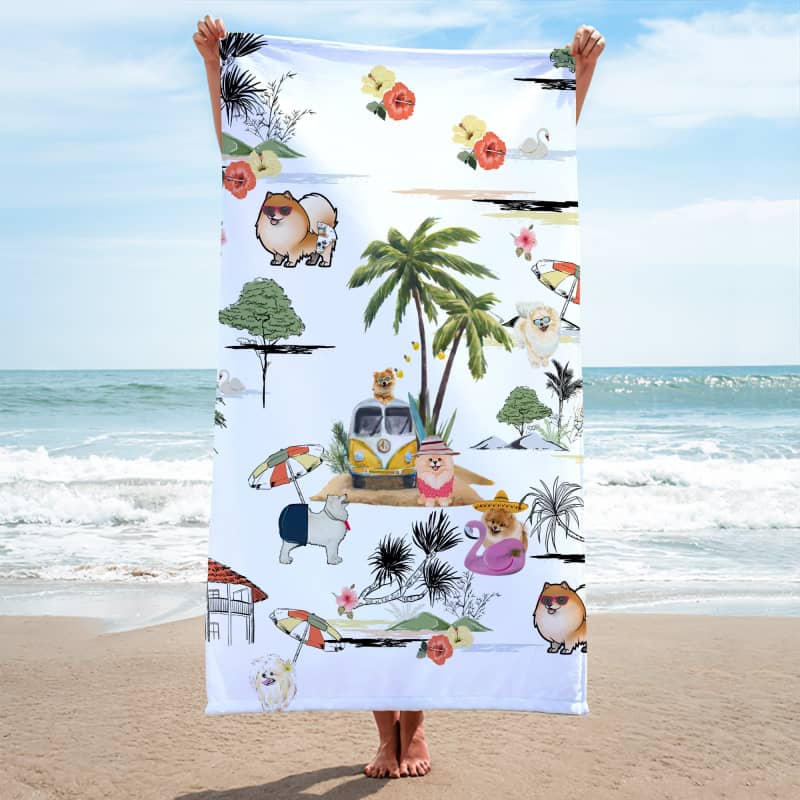 GERMAN SPITZ Summer Beach Towel