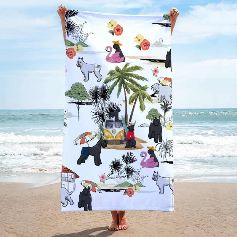 GIANT SCHNAUZER Summer Beach Towel